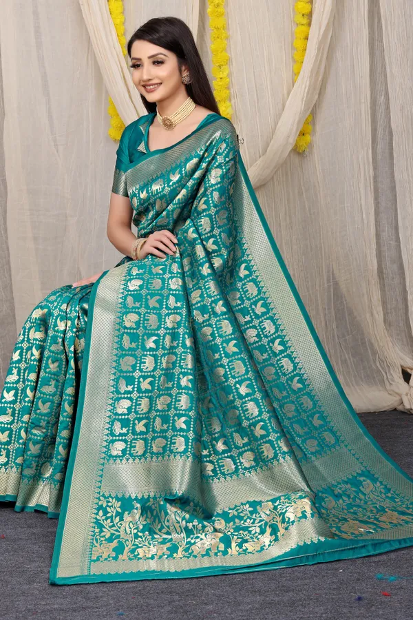 GREEN_ZARI_WORK_PATOLA_SILK_SAREE